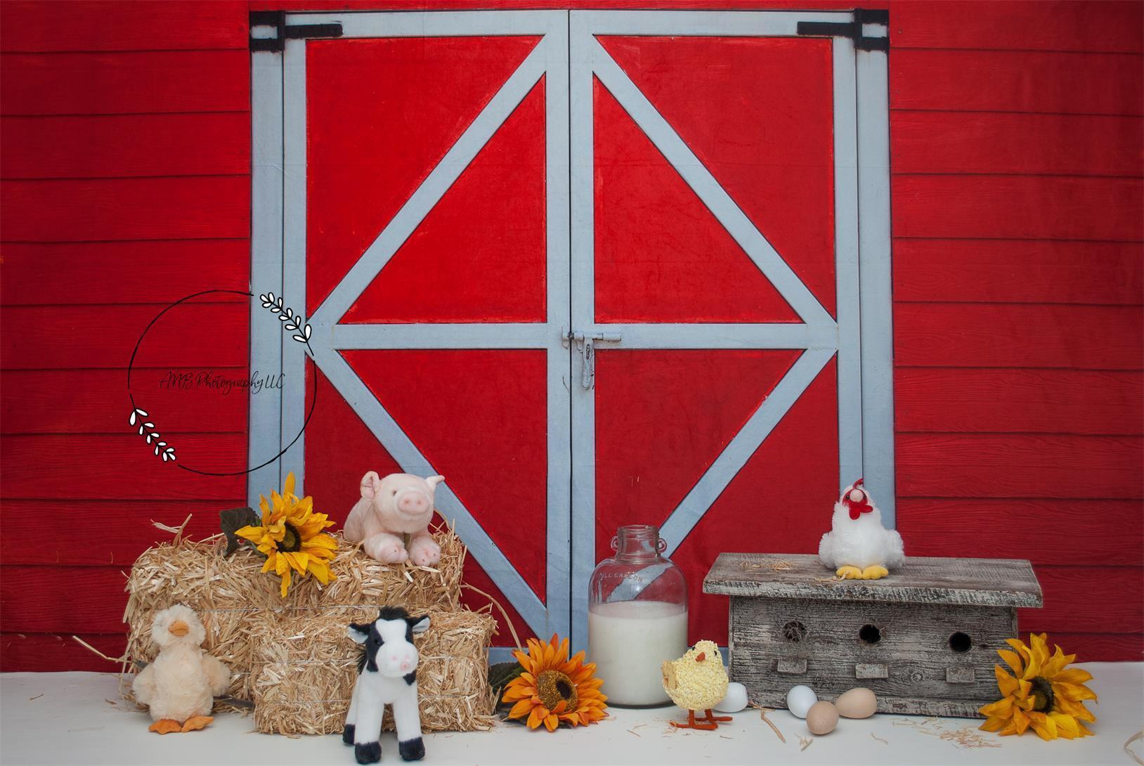 Katebackdrop Kate Farm Animals Cake Smash Backdrop Designed By Alisha Byrem