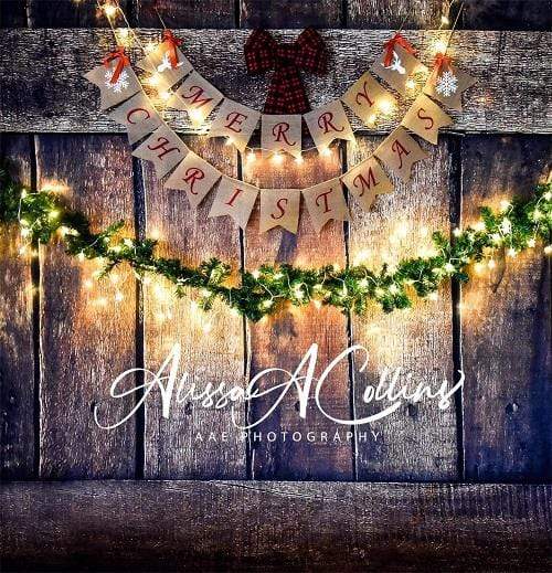 Kate Merry Christmas Wooden Backdrop Designed By AAE Photography