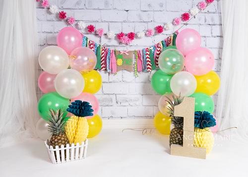 Kate Cake Smash Backdrop Pineapple First Birthday Designed By Angela Marie Photography