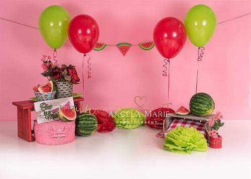 Kate Birthday&Cake Smash Watermelon for Children Backdrop Designed By Angela Marie Photography