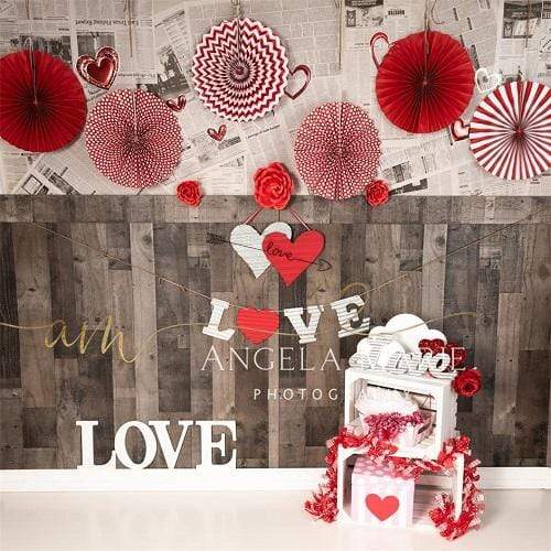 Kate Valentine's Day Love Decorations Backdrop Designed by Angela Marie Photography