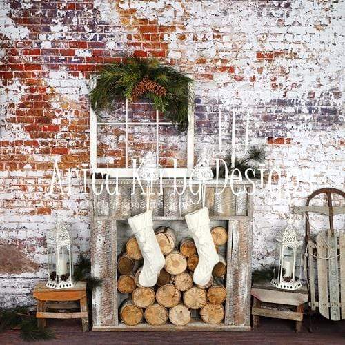 Kate Rustic White Christmas Backdrop Designed By Arica Kirby