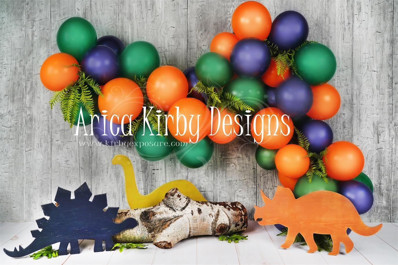 Kate Dinosaur Balloons Children Backdrop Designed By Arica Kirby