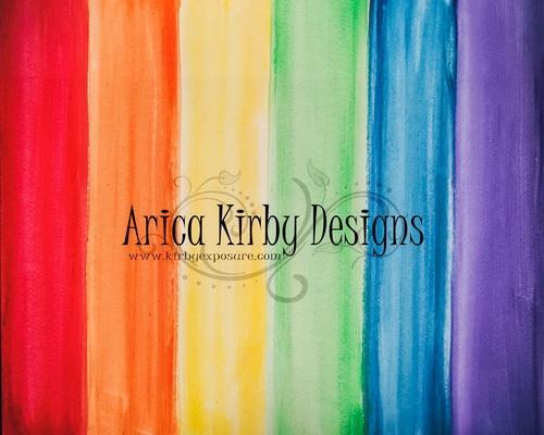 Kate Rainbow Watercolor Wall Backdrop Designed by Arica Kirby