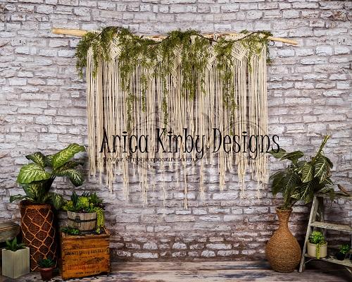 Kate Boho on Brick Backdrop Designed by Arica Kirby - Kate Backdrop AU