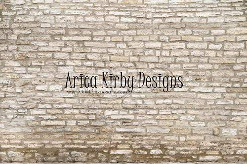 Kate White and Tan Brick Wall Backdrop Designed By Arica Kirby