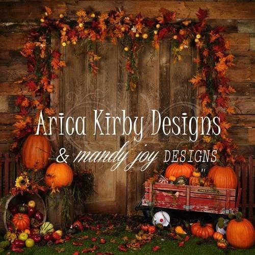 Kate Fall Harvest with Pumpkins Backdrop Designed By Arica Kirby