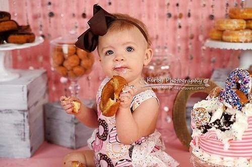 Kate Donuts Birthday Set Pink Girly Backdrop Designed By Arica Kirby