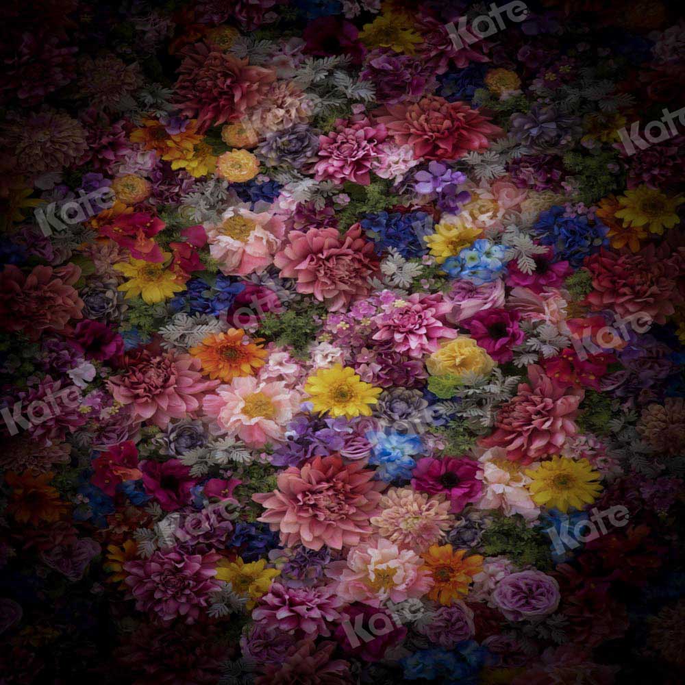 Kate Fine Art Colorful Flowers Backdrop Designed by Chain Photography