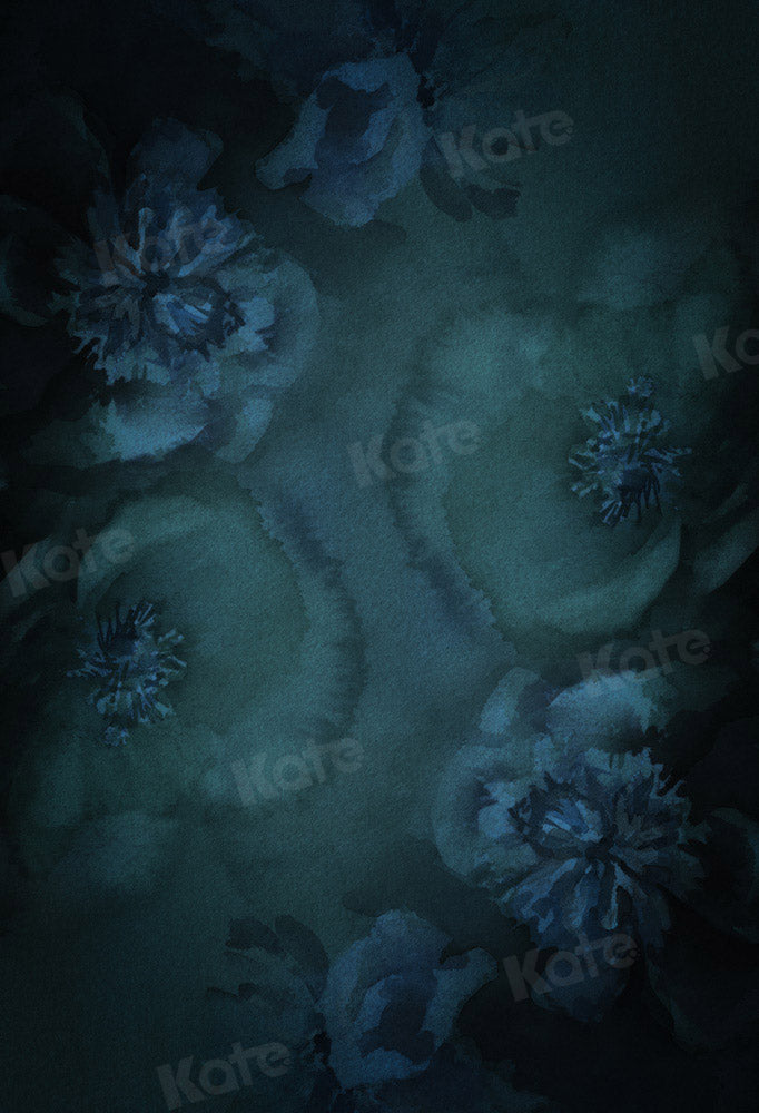 Kate Abstract Blue Flower Fine Art Backdrop Designed by GQ - Kate Backdrop AU
