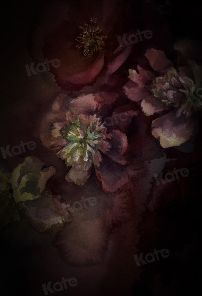 Kate Fine Art  Dark Red Flower Backdrop Designed by GQ