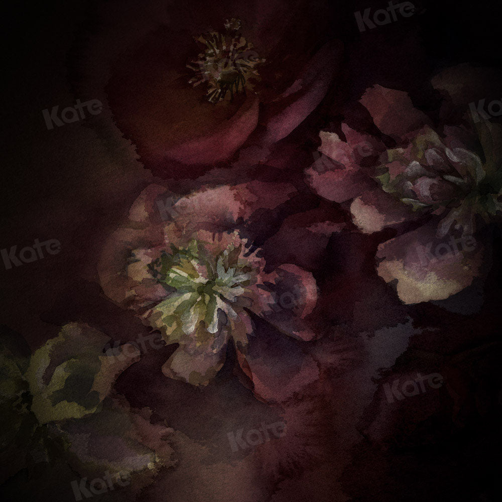 Kate Fine Art  Dark Red Flower Backdrop Designed by GQ