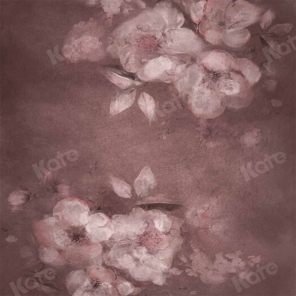 Kate Abstract Flower Backdrop Pink Oil Painting Texture Fine Art Floral Designed by GQ
