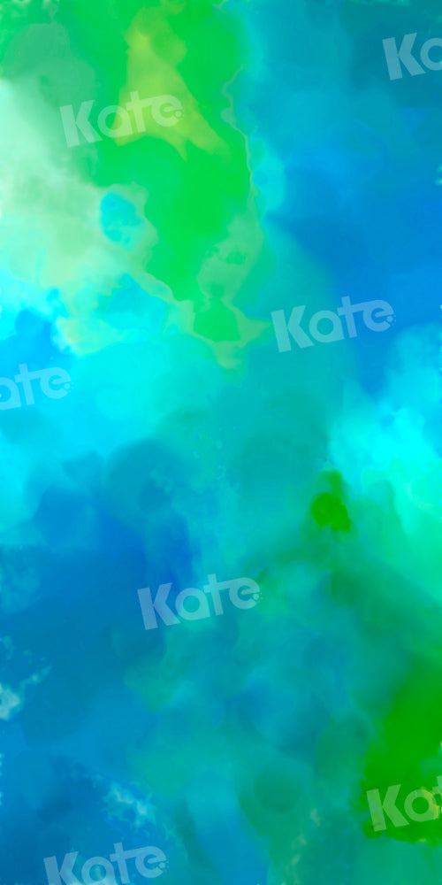 Kate Colorful Abstract Backdrop Blue Green Designed by Kate Image - Kate Backdrop AU