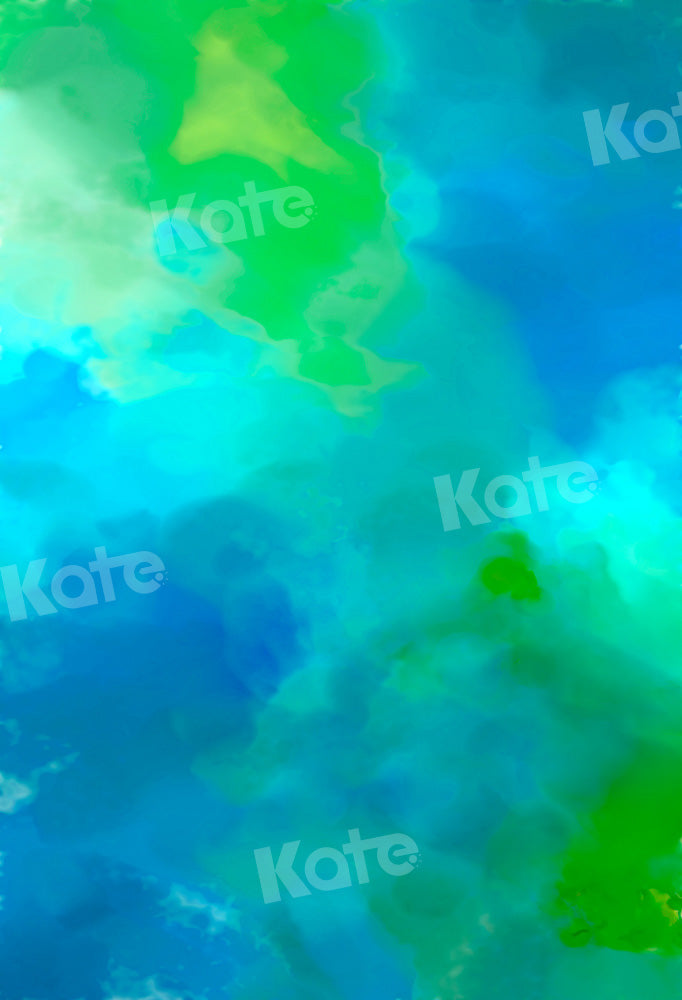 Kate Colorful Abstract Backdrop Blue Green Designed by Kate Image - Kate Backdrop AU
