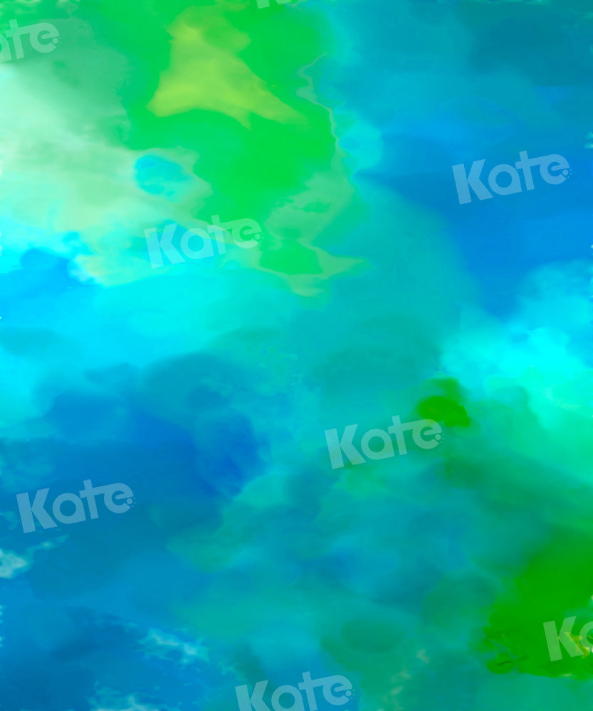 Kate Colorful Abstract Backdrop Blue Green Designed by Kate Image - Kate Backdrop AU