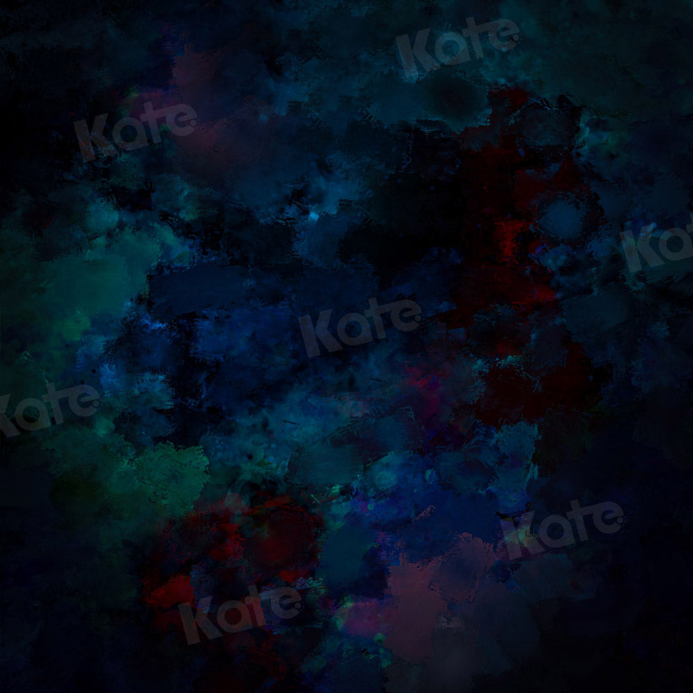 Kate Abstract Blue Green Red Blooming Backdrop Designed by Kate Image