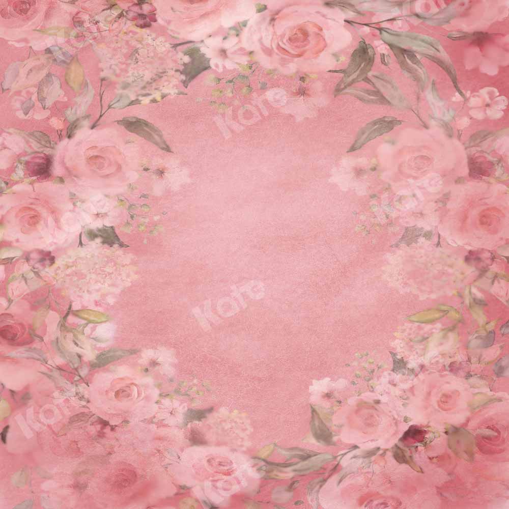 Kate Abstract Valentine's Day Backdrop Pink Rose Designed by GQ - Kate Backdrop AU