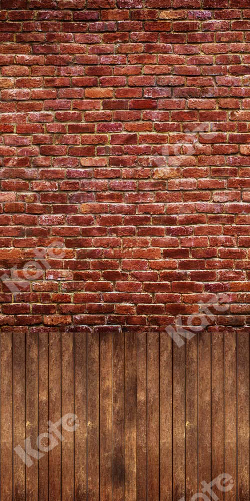 Kate Red Brick Wall Backdrop Plank Stitching Designed by Chain Photography - Kate Backdrop AU