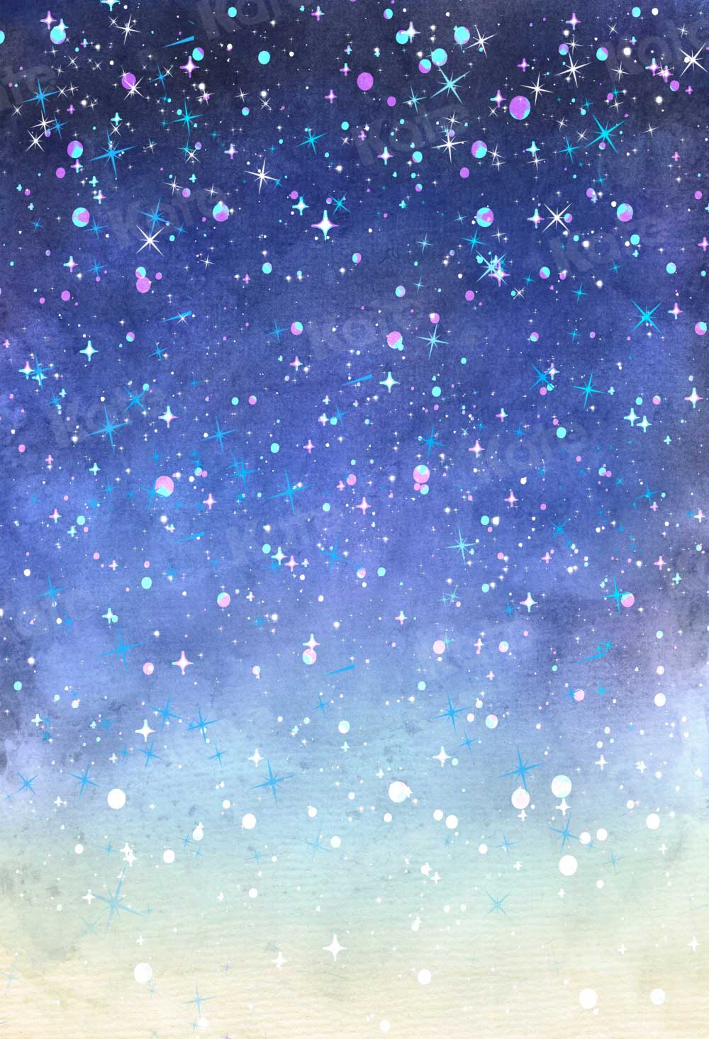 Kate Sky Backdrop Glitter Blue mixed Purple Star Starry Night for Photography