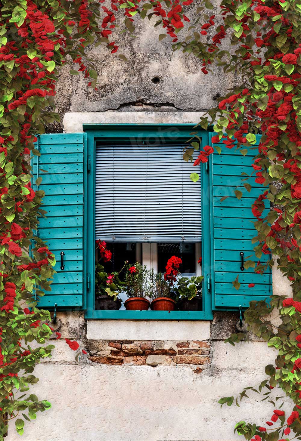 Kate Spring Flower Window Backdrop for Photography