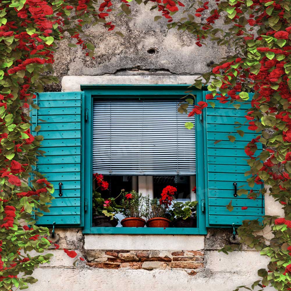 Kate Spring Flower Window Backdrop for Photography