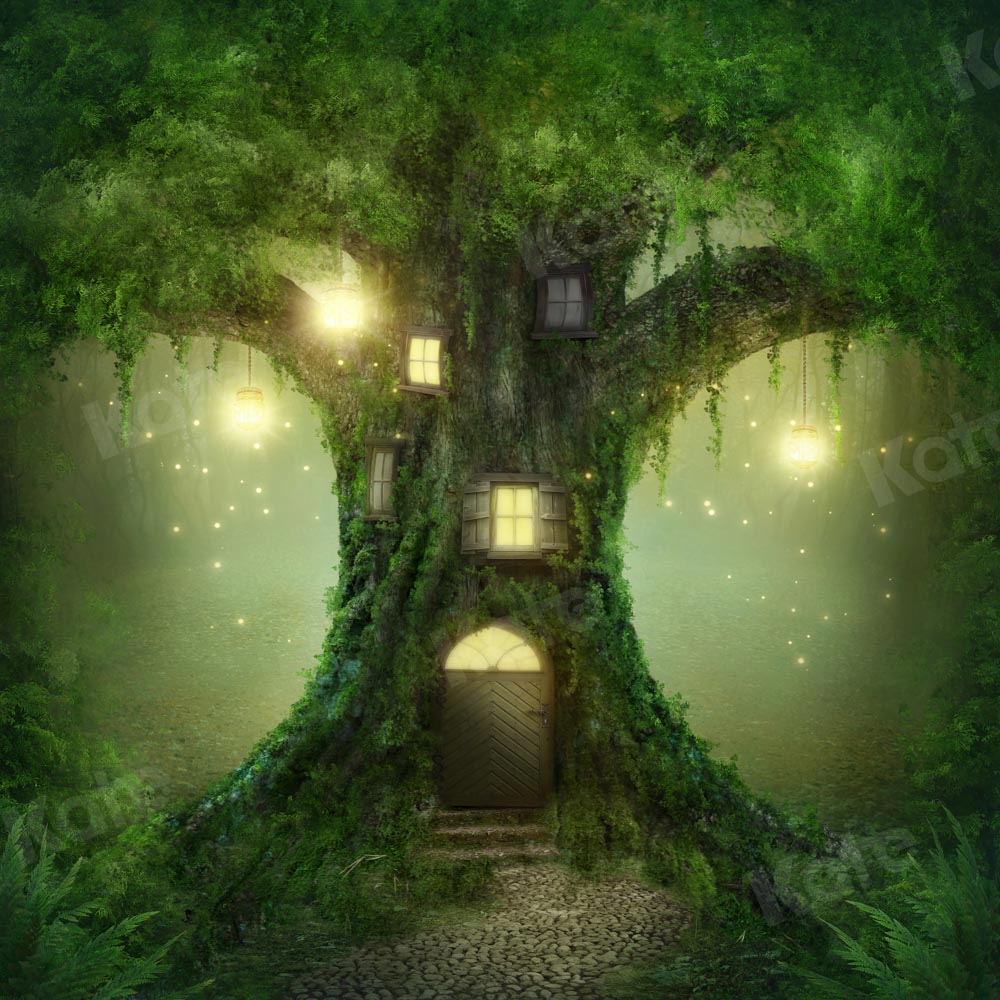 Kate Enchanted Forest Backdrop Dream Tree House Designed by Chain Photography - Kate Backdrop AU