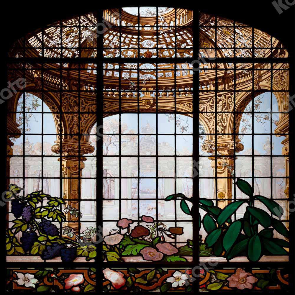 Kate Ornate Flower Window Backdrop Interior Designed by Chain Photography - Kate Backdrop AU