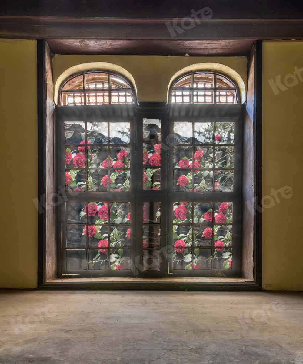 Kate Flowers Outside Window Backdrop Vintage Designed by Chain Photography - Kate Backdrop AU