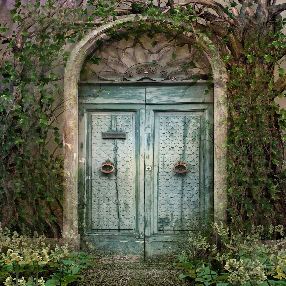 Kate Retro Romantic Arch Backdrop Tree Door Nature for Photography - Kate Backdrop AU