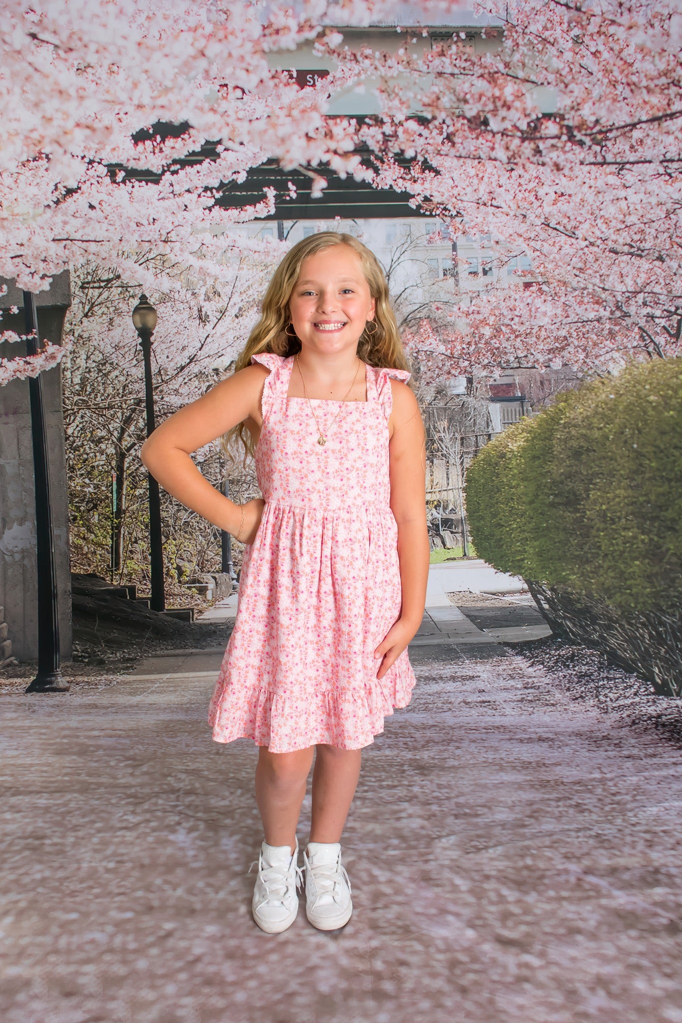 Kate Sweep Summer Cherry Blossom Archway Backdrop for Photography Designed by Erin Larkins