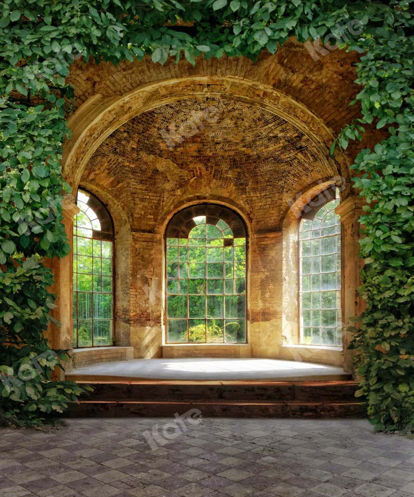 Kate Summer Window Backdrop Architecture Green Plants Designed by Chain Photography - Kate Backdrop AU