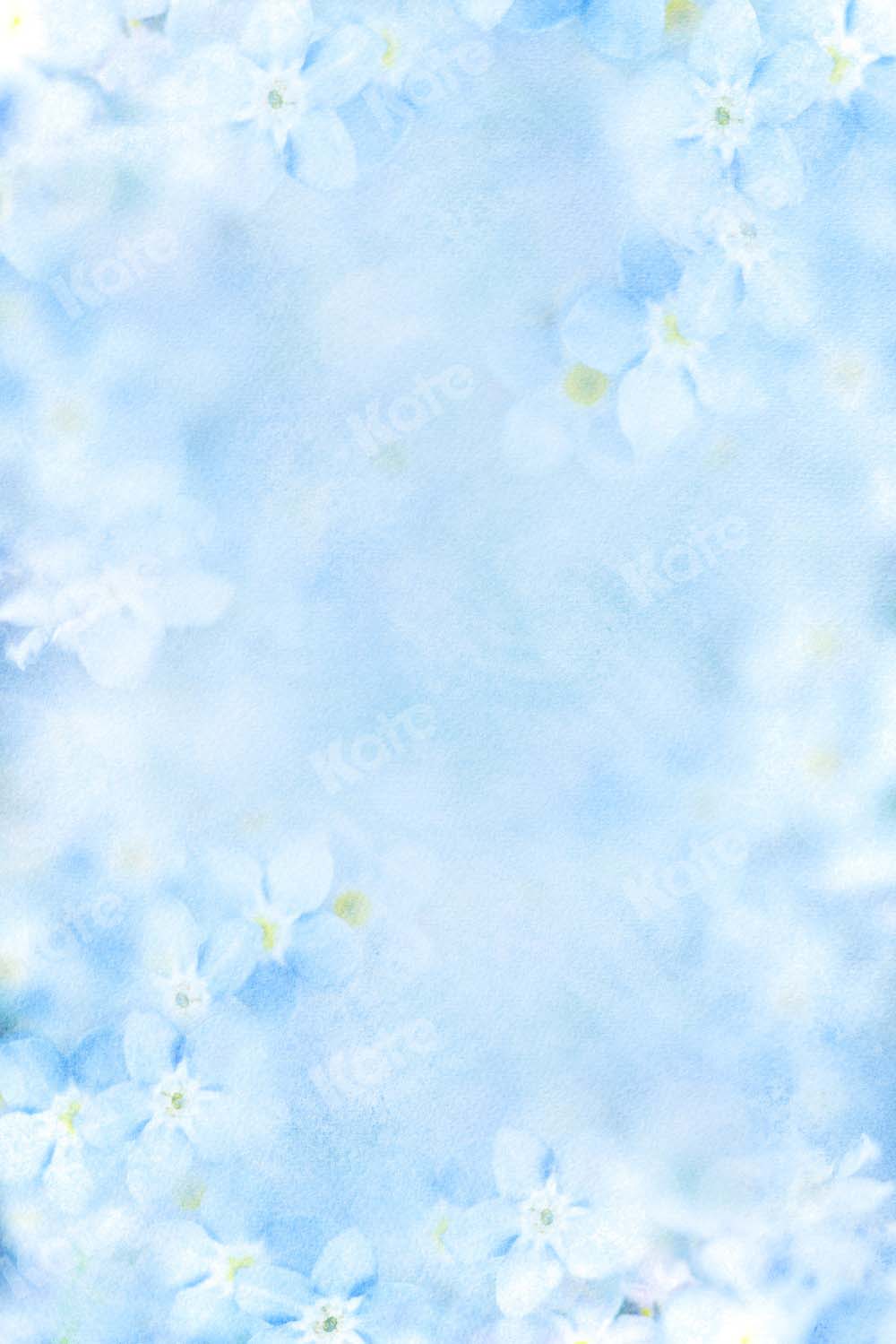 Kate Blue Summer Floral Backdrop Texture Designed by Kate Image