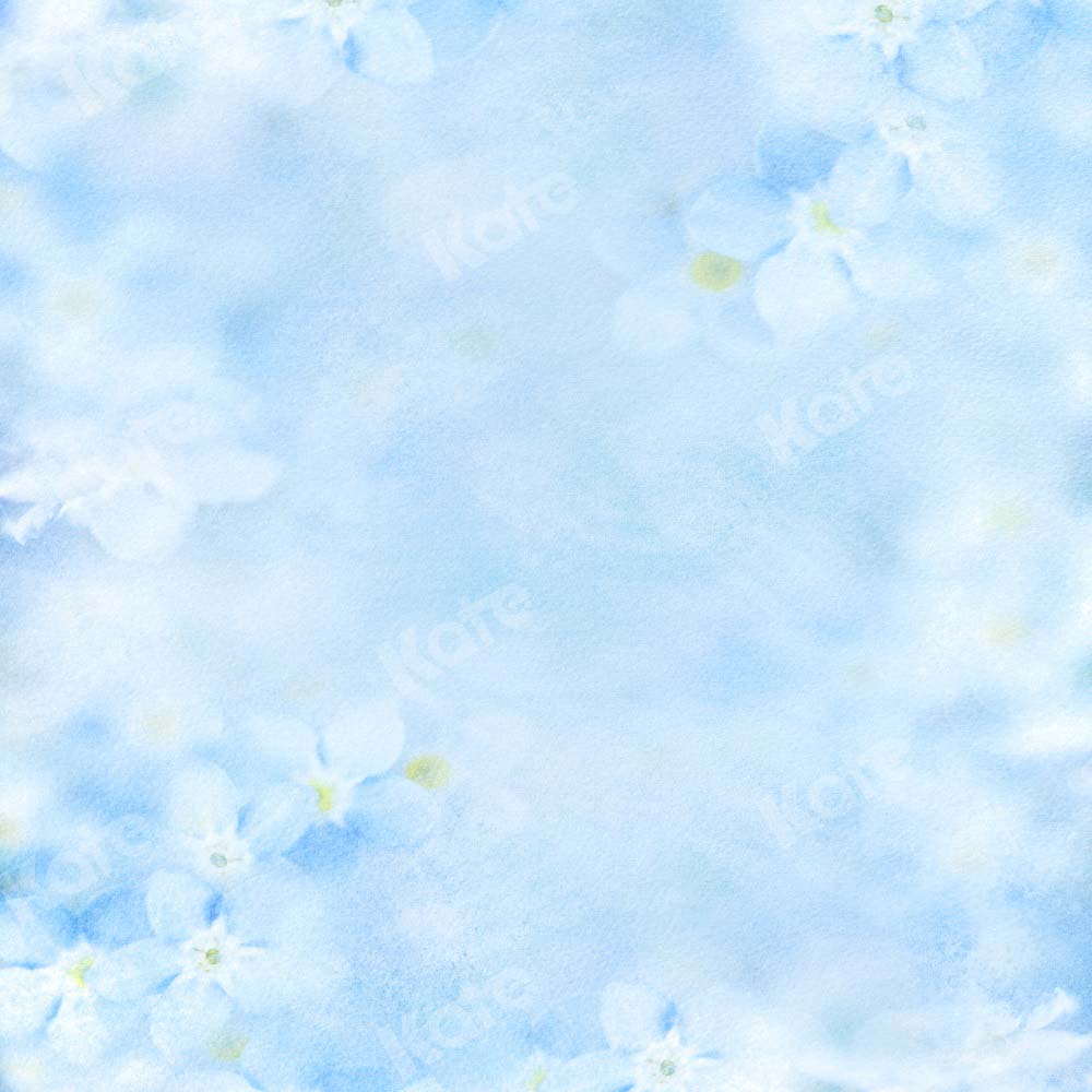 Kate Blue Summer Floral Backdrop Texture Designed by Kate Image - Kate Backdrop AU