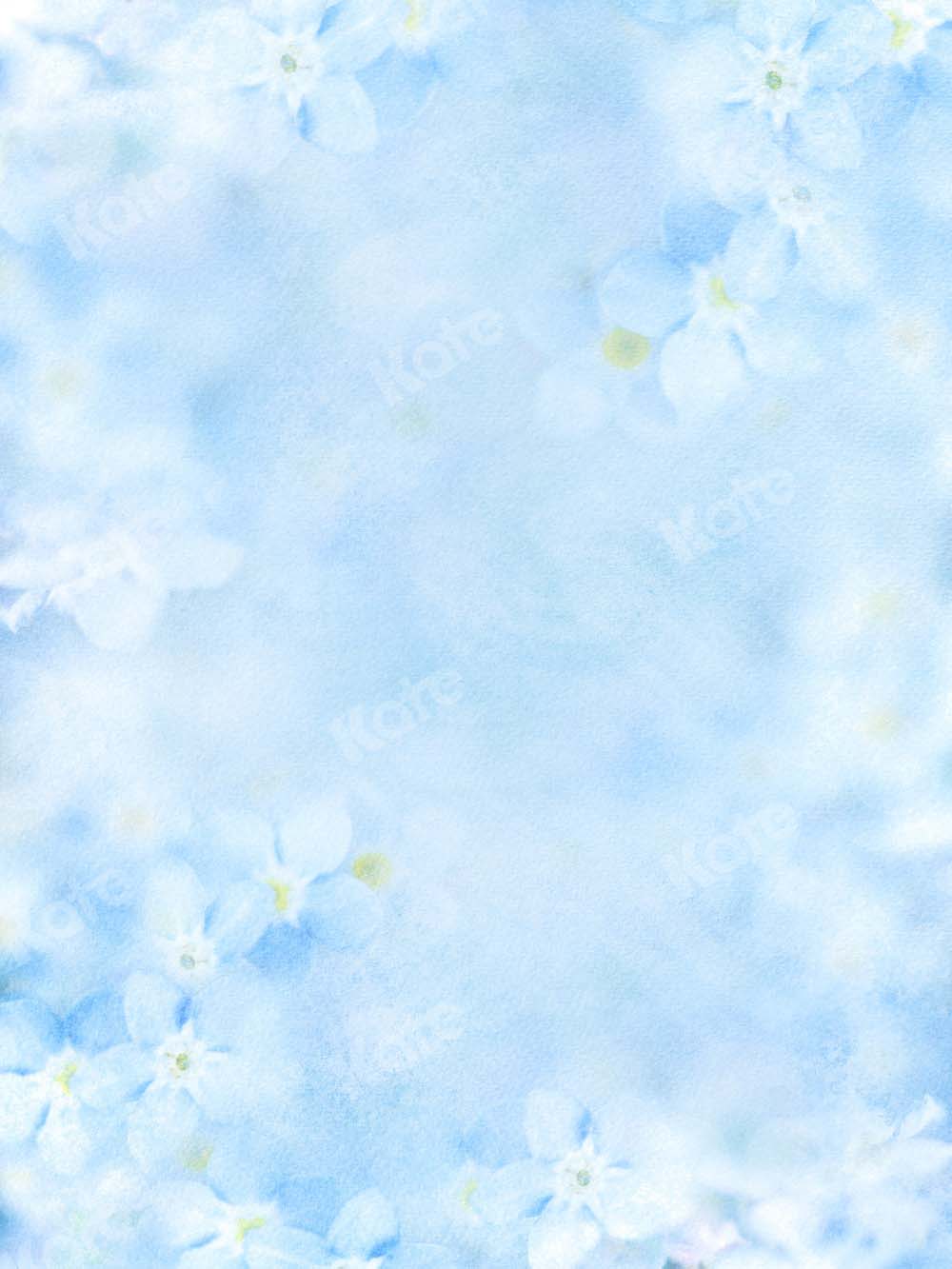 Kate Blue Summer Floral Backdrop Texture Designed by Kate Image - Kate Backdrop AU