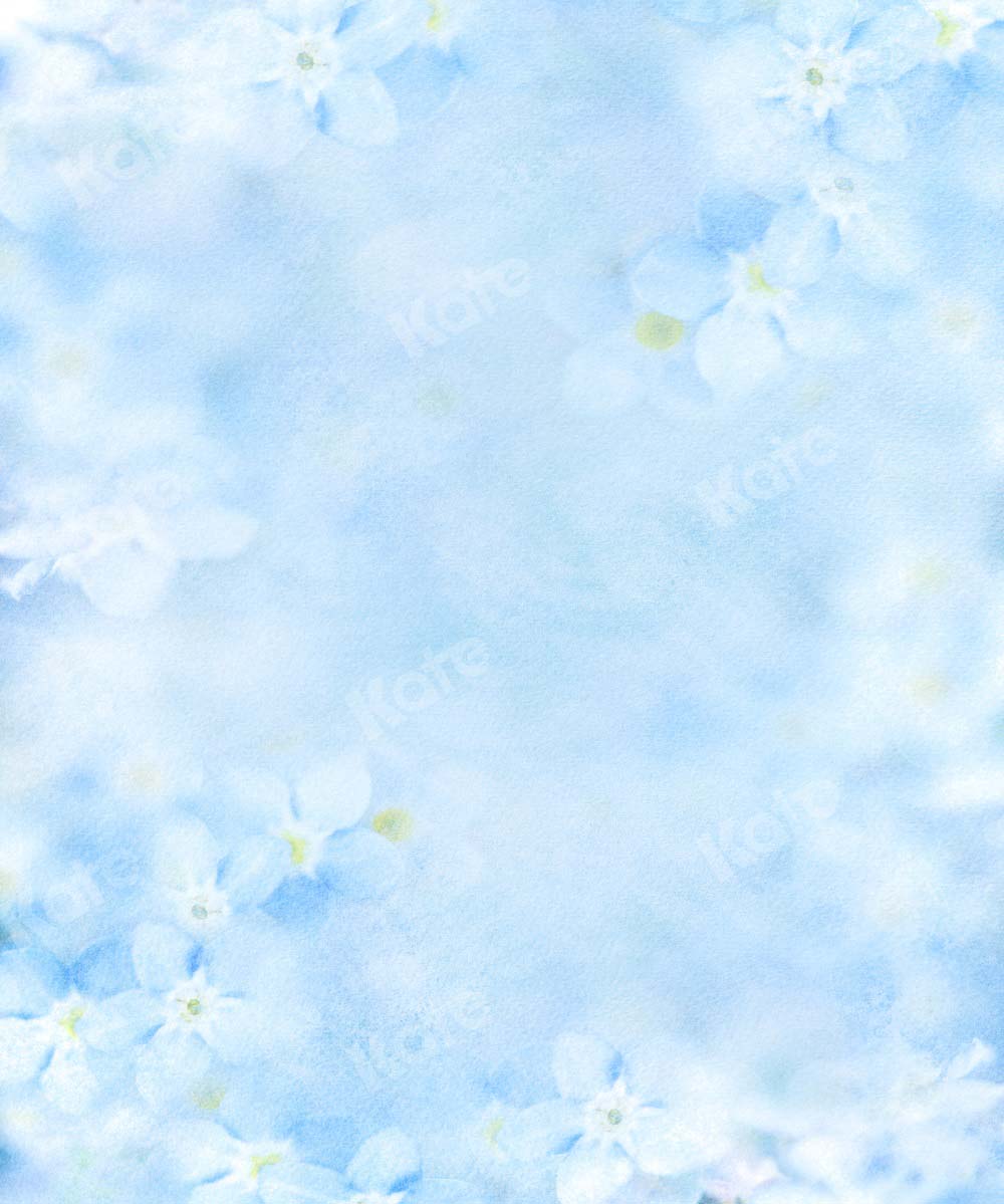 Kate Blue Summer Floral Backdrop Texture Designed by Kate Image - Kate Backdrop AU