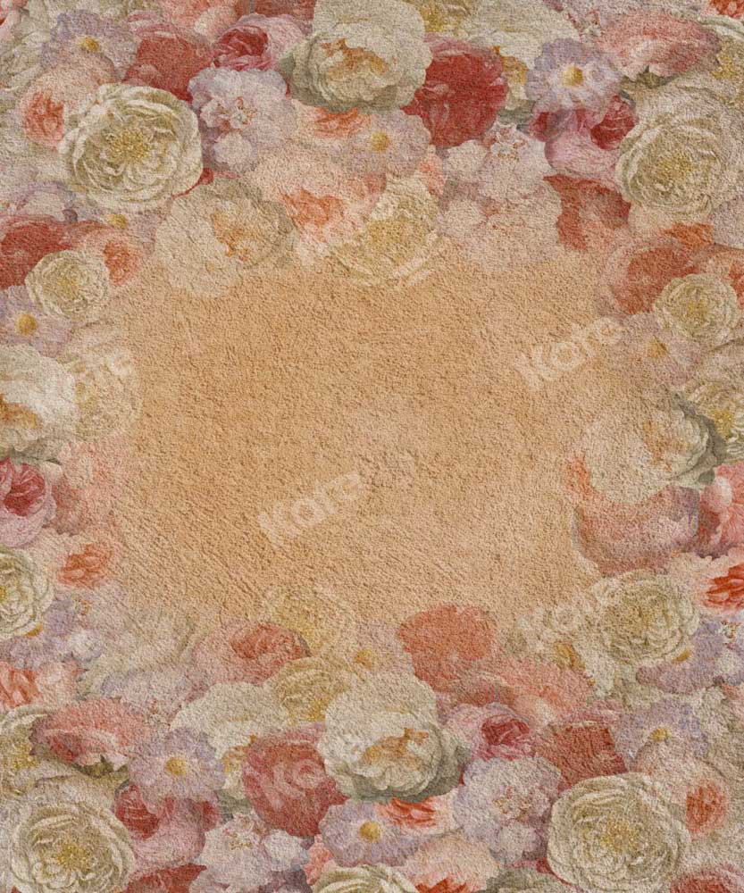 Kate Fine Art Backdrop Retro Floral Portrait Oil Painting Designed by Chain Photography - Kate Backdrop AU