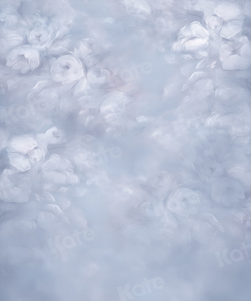 Kate Blue Abstract Backdrop Floral Fine Art Designed by Uta Mueller Photography - Kate Backdrop AU