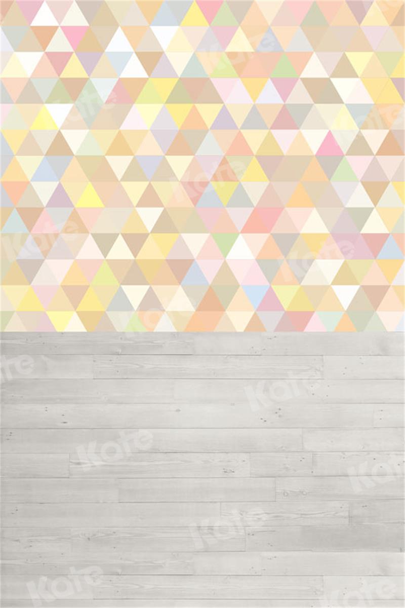 Kate Colorful Triangle Backdrop Gray Wood for Photography - Kate Backdrop AU