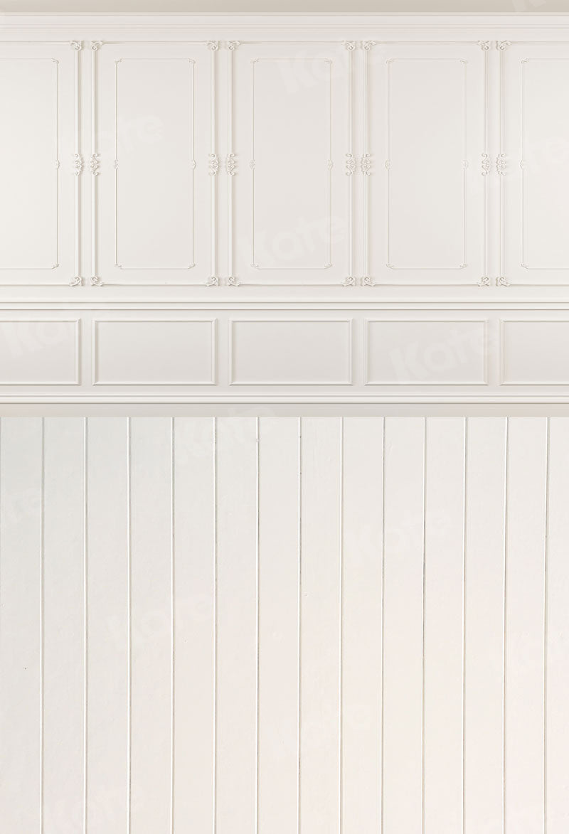 Kate Retro White Wall Wood Splicing Backdrop for Photography - Kate Backdrop AU