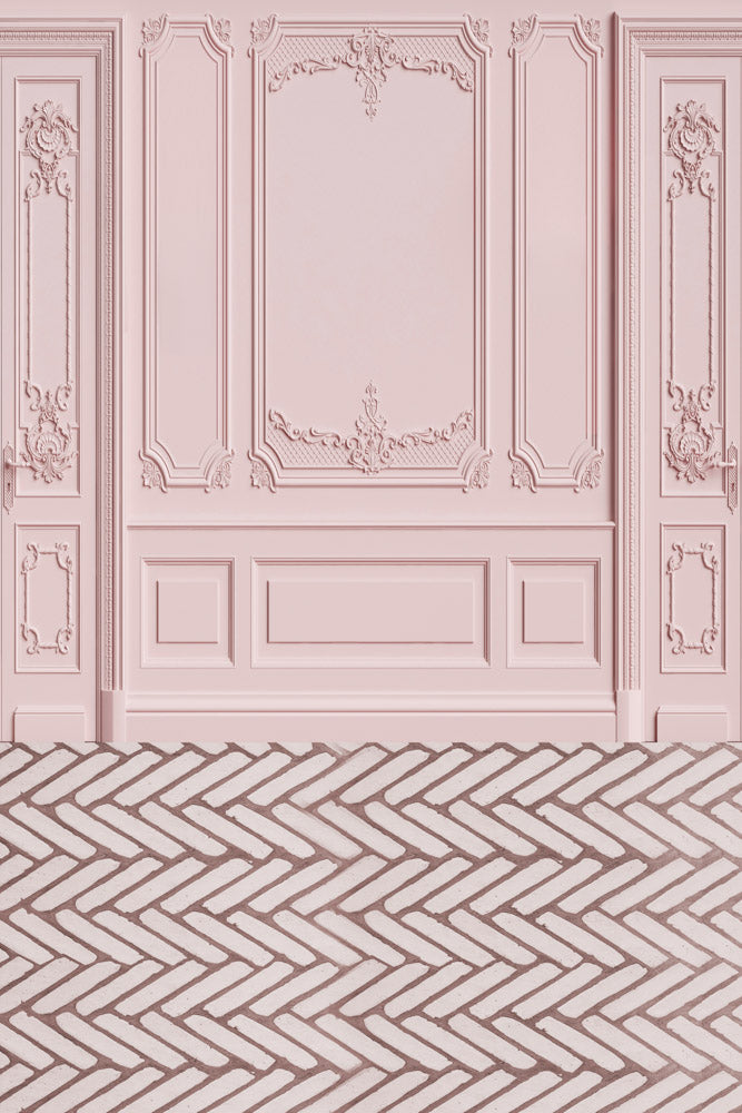 Kate Pink Wall Floor Splicing Backdrop Designed by Kate Image - Kate Backdrop AU