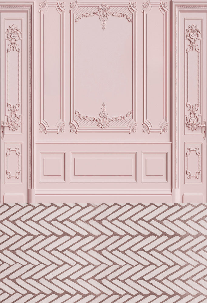 Kate Pink Wall Floor Splicing Backdrop Designed by Kate Image - Kate Backdrop AU