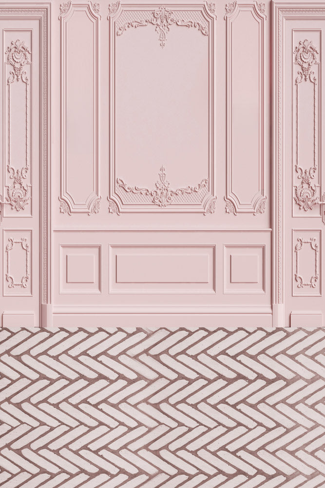 Kate Pink Wall Floor Splicing Backdrop Designed by Kate Image - Kate Backdrop AU