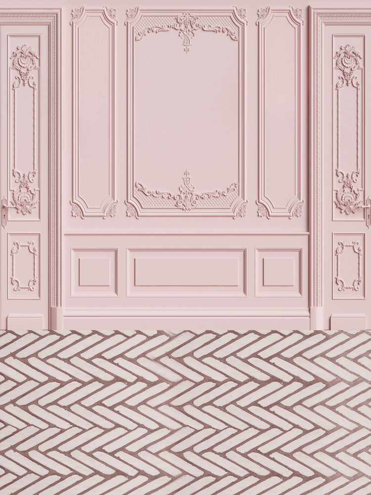 Kate Pink Wall Floor Splicing Backdrop Designed by Kate Image