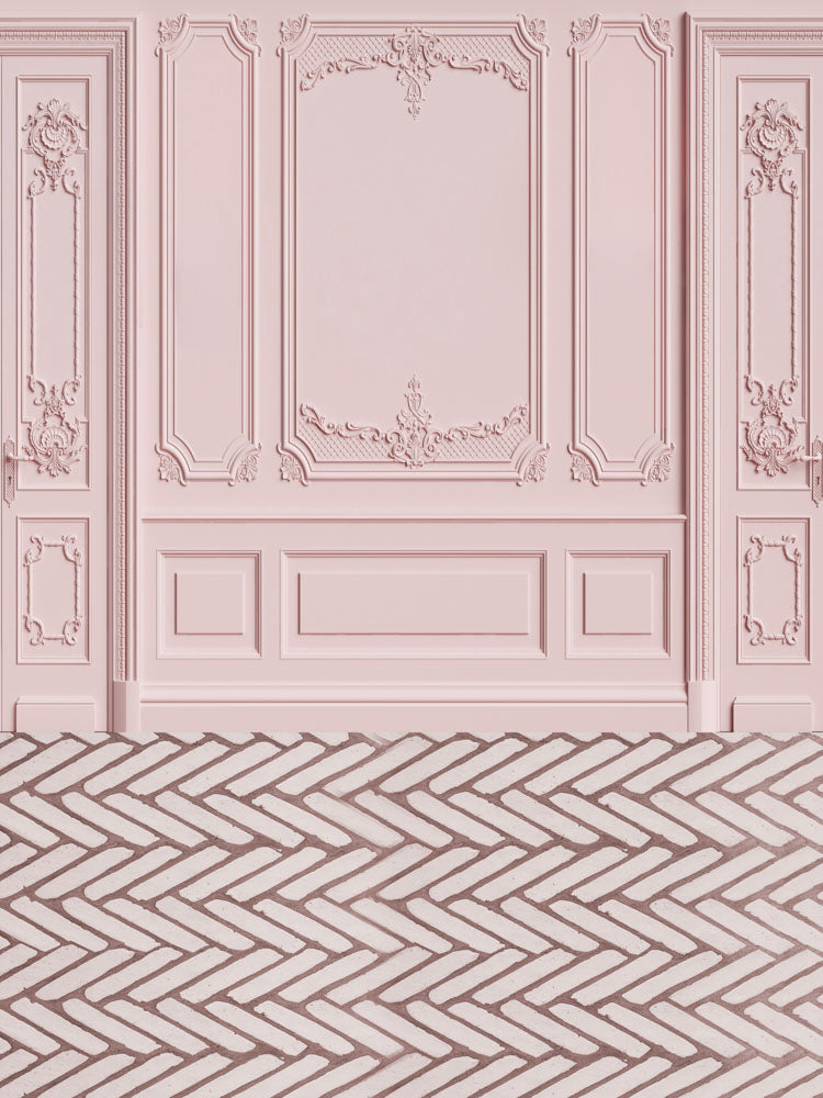 Kate Pink Wall Floor Splicing Backdrop Designed by Kate Image - Kate Backdrop AU