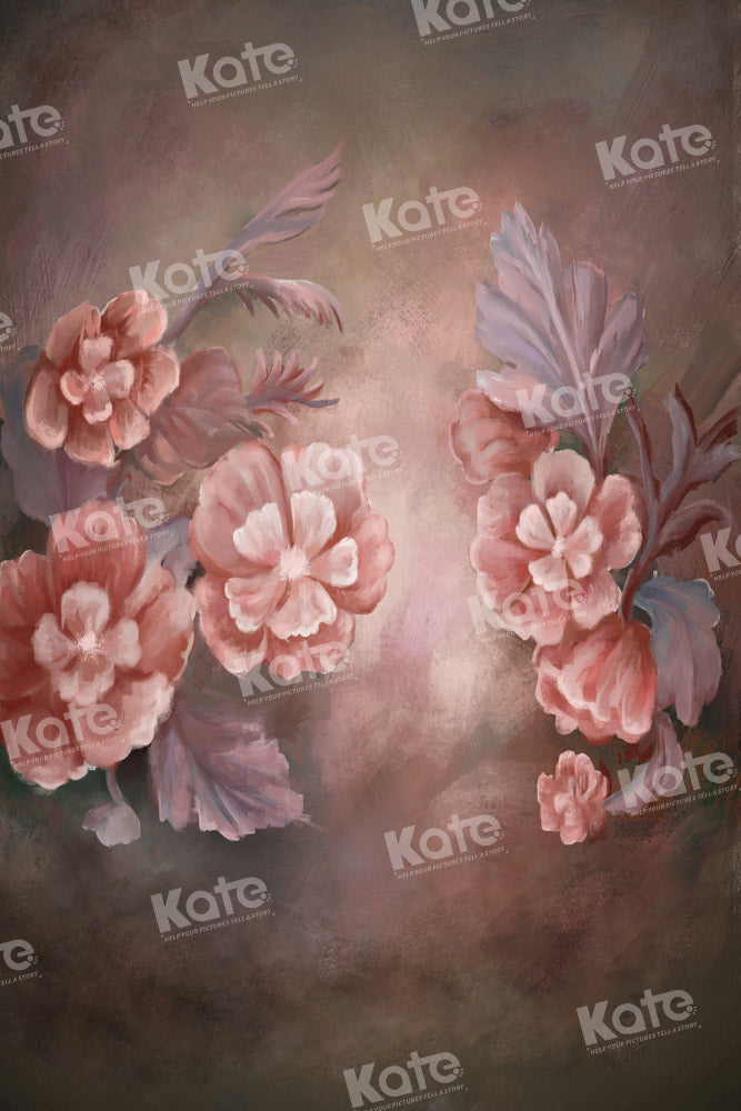 Kate Vintage Flowers Hand Painted Backdrop Fine Art Designed by GQ