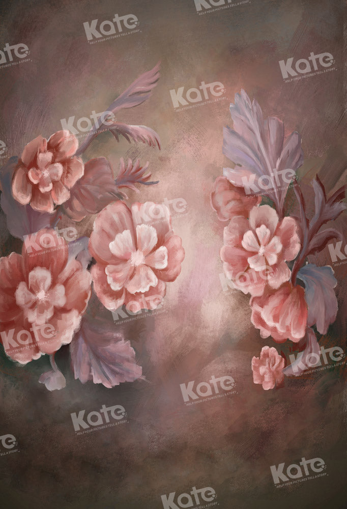 Kate Vintage Flowers Hand Painted Backdrop Fine Art Designed by GQ