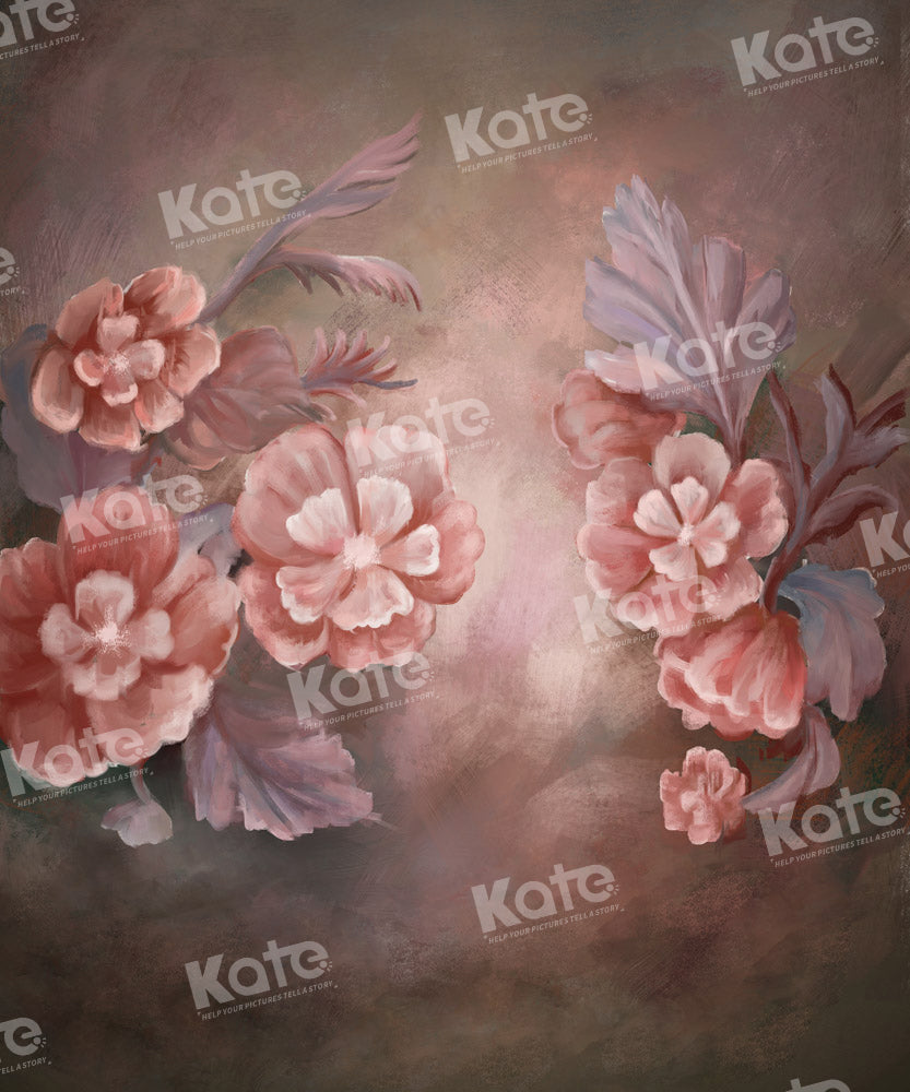 Kate Vintage Flowers Hand Painted Backdrop Fine Art Designed by GQ