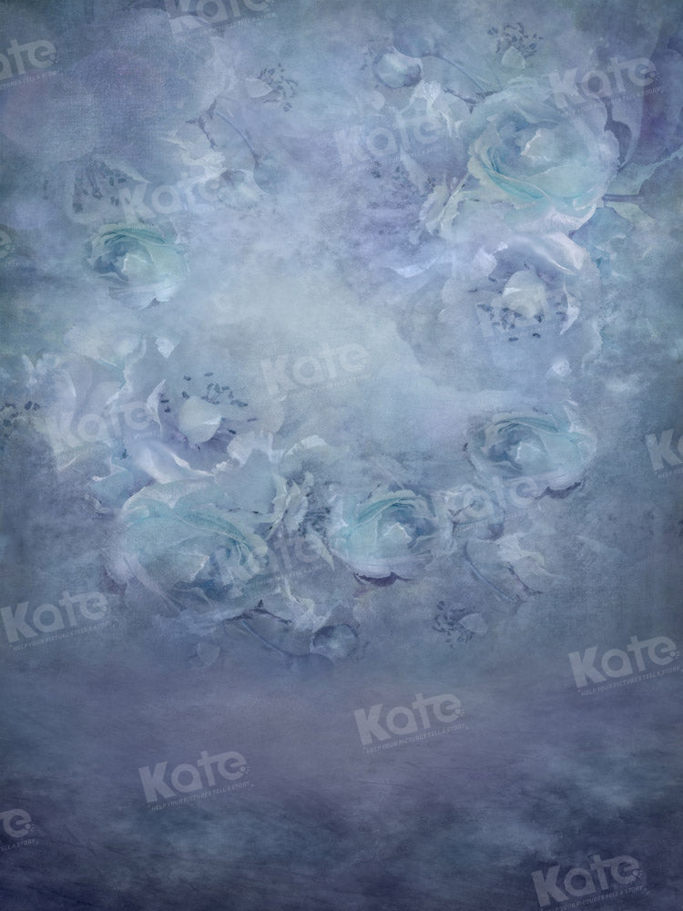 Kate Blue Floral Backdrop Designed by Kate Image - Kate Backdrop AU
