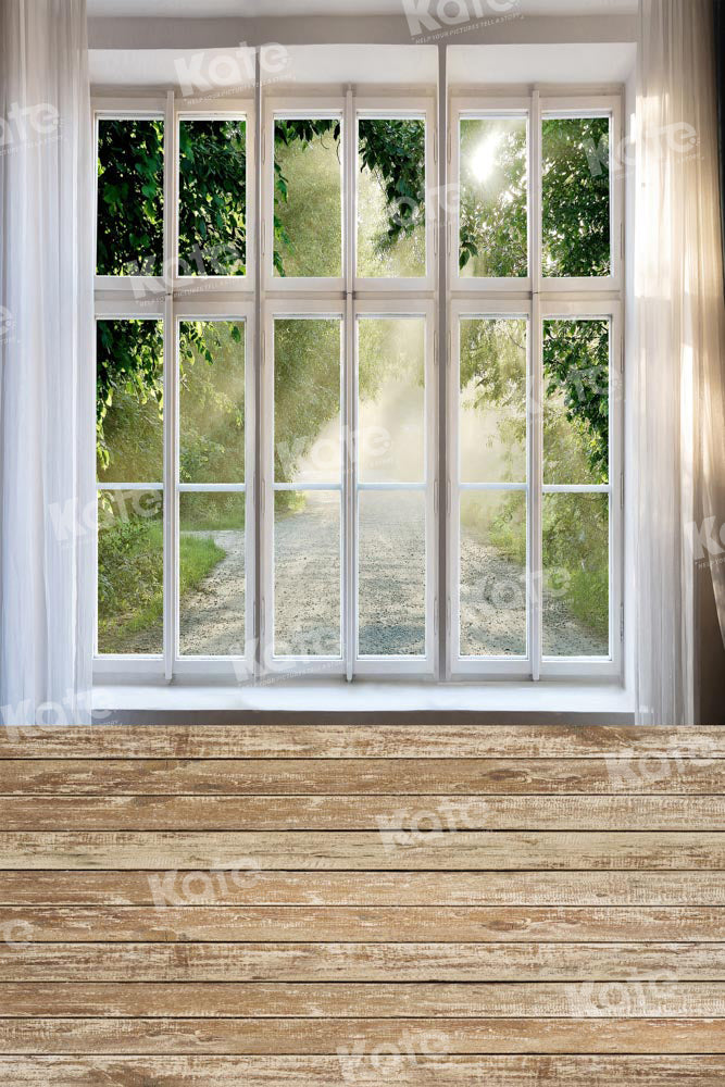 Kate Spring Window Backdrop Plank Stitching Designed by Kate Image - Kate Backdrop AU